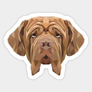 Neapolitan Mastiff Low Poly Art Sticker